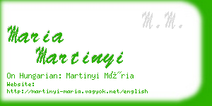 maria martinyi business card